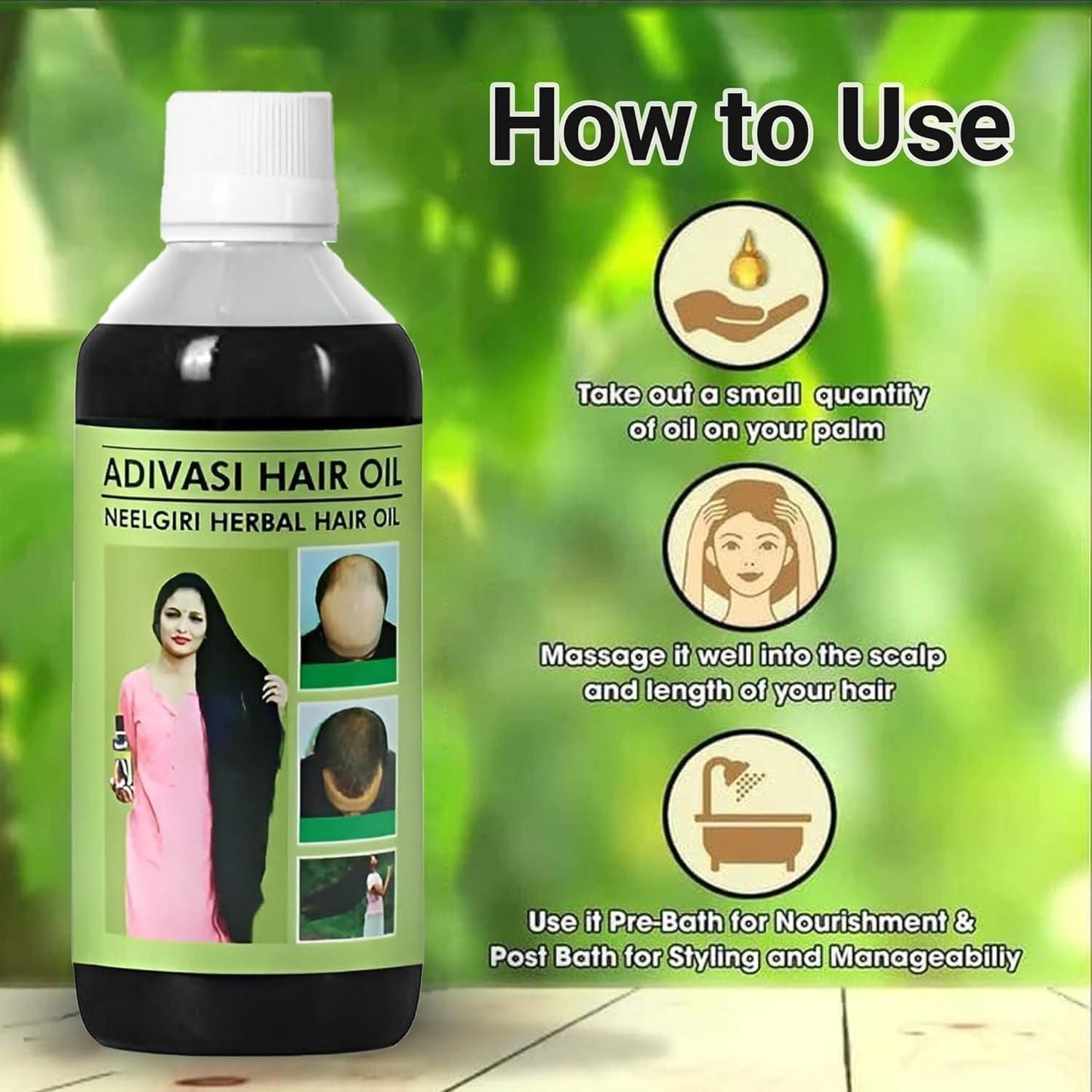 🍃ORIGINAL ADIVASI HERBAL HAIR OIL 💥 BUY 1 GET 1 FREE 💥